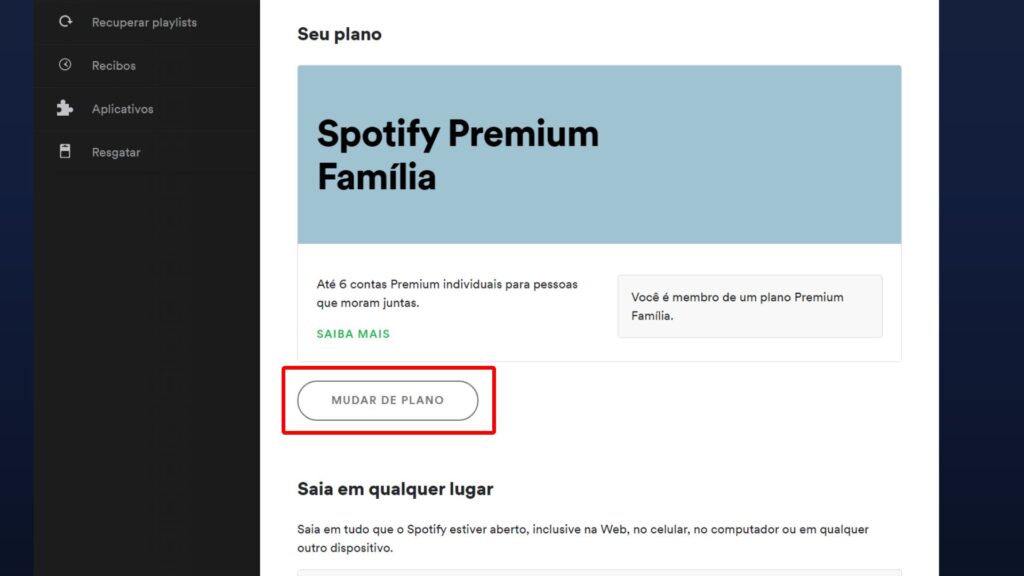 Resgatar código spotify Premium 3