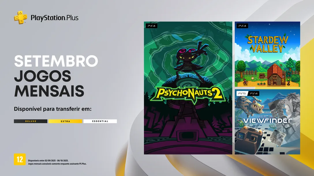 Jogos mensais da PlayStation Plus Setembro 2025