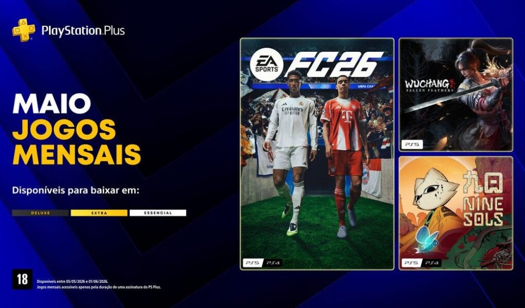 PS Plus maio de 2026