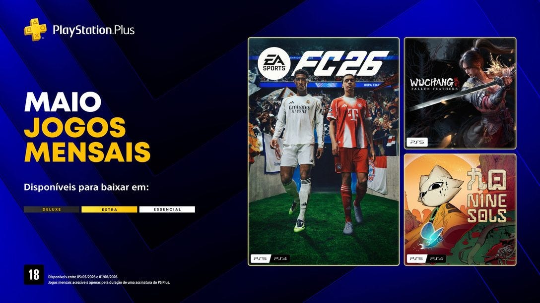 PS Plus maio de 2026